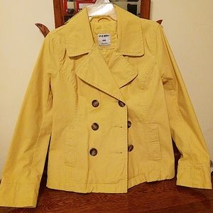 Yellow Old Navy Peacoat